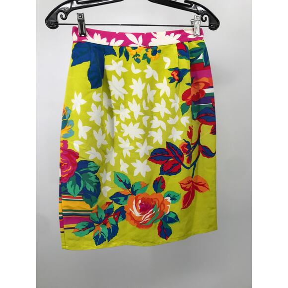 Adrienne Vittadini Vintage Bright Floral 2 Piece Skirt Suit Size 6 - Picture 8 of 11